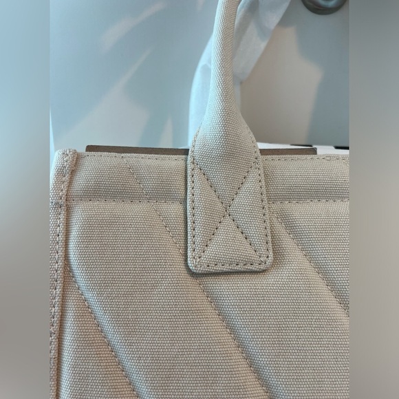 SANDRO Kasbah Quilted Canvas Tote Bag In Ecru. NWT - Picture 12 of 16
